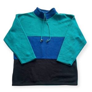 Vintage 1990s Colorblock Fleece Sweatshirt